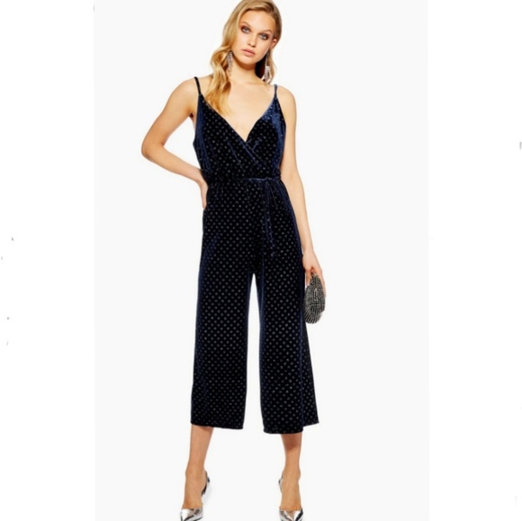 topshop navy jumpsuit